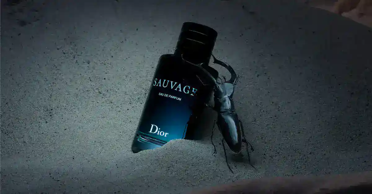 Sauvage edp bottle is shown in the review of the perfume