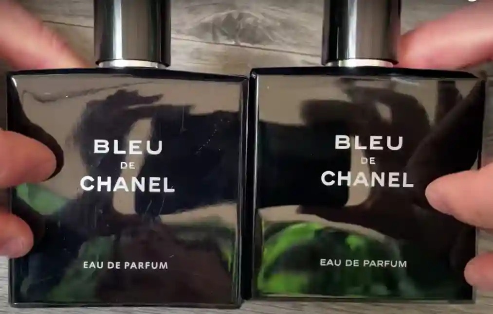 Front markings on the original Bleu De Chanel are of better quality and can be identified easily upon close inspection. 