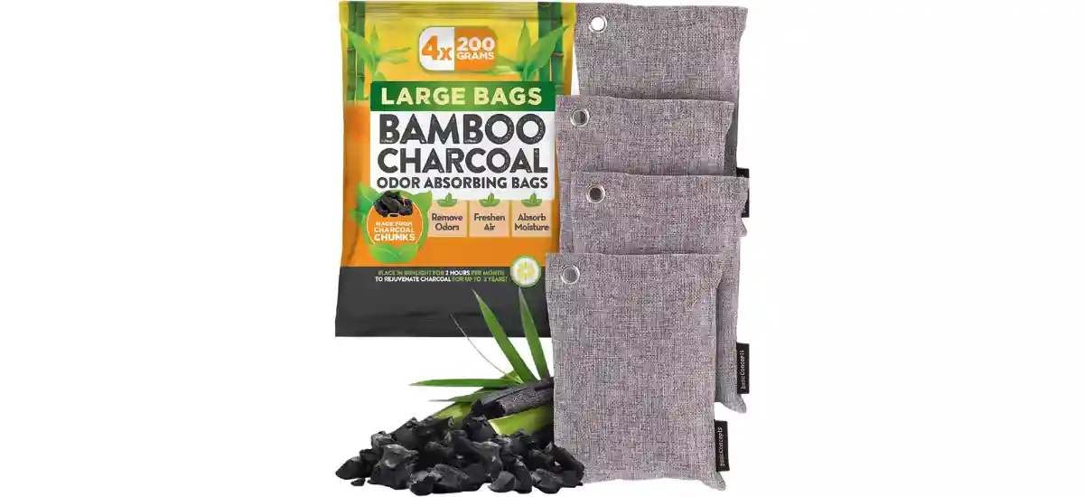 charcoal bags can be put inside shoe for 2-3 hours for eliminating odor