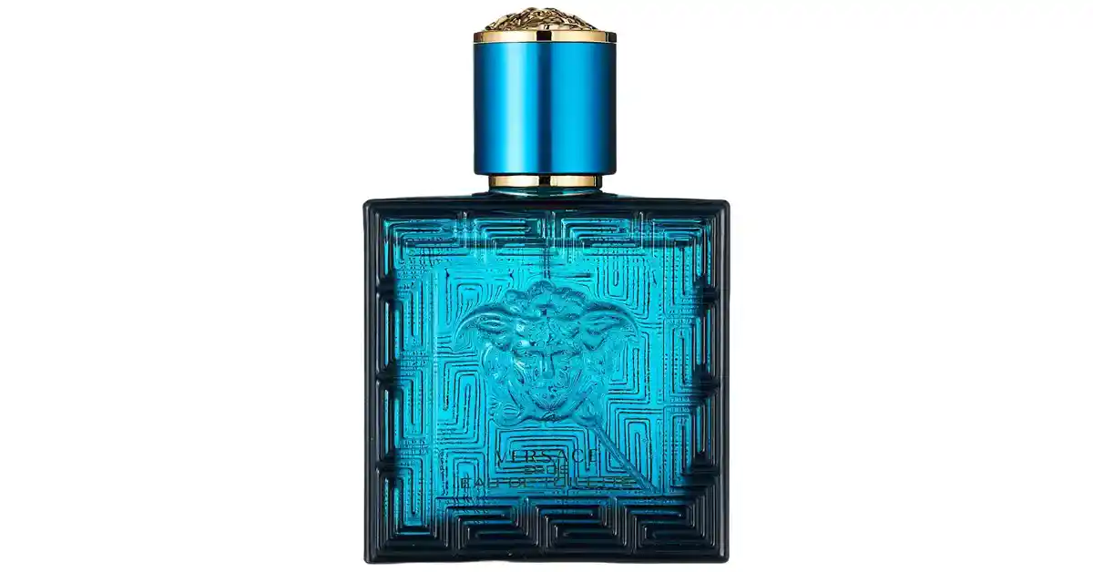 Versace Eros Perfume bottle is shown in the picture while writing the review 