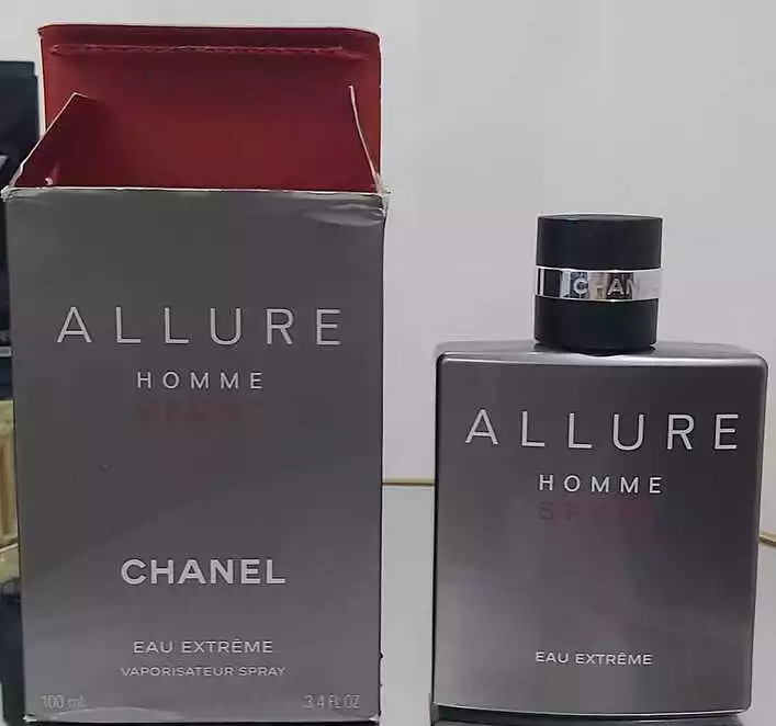 Allure Homme Sports Bottle and Box are shown in the picture