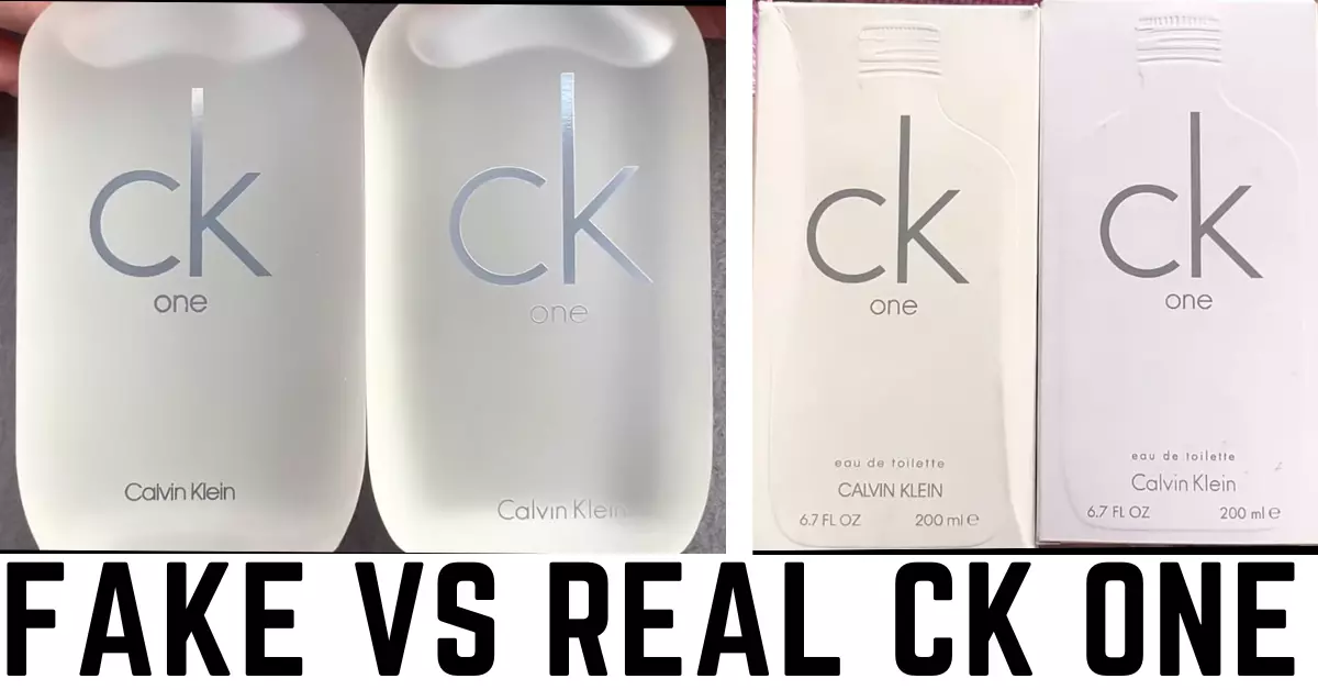 Fake vs real CK one featured image is shown where bottle and boxes are shown side by side