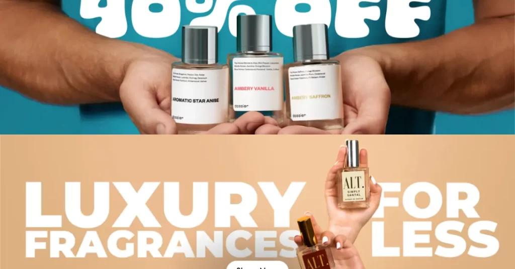 Featured image shows dossier vs alt fragrances